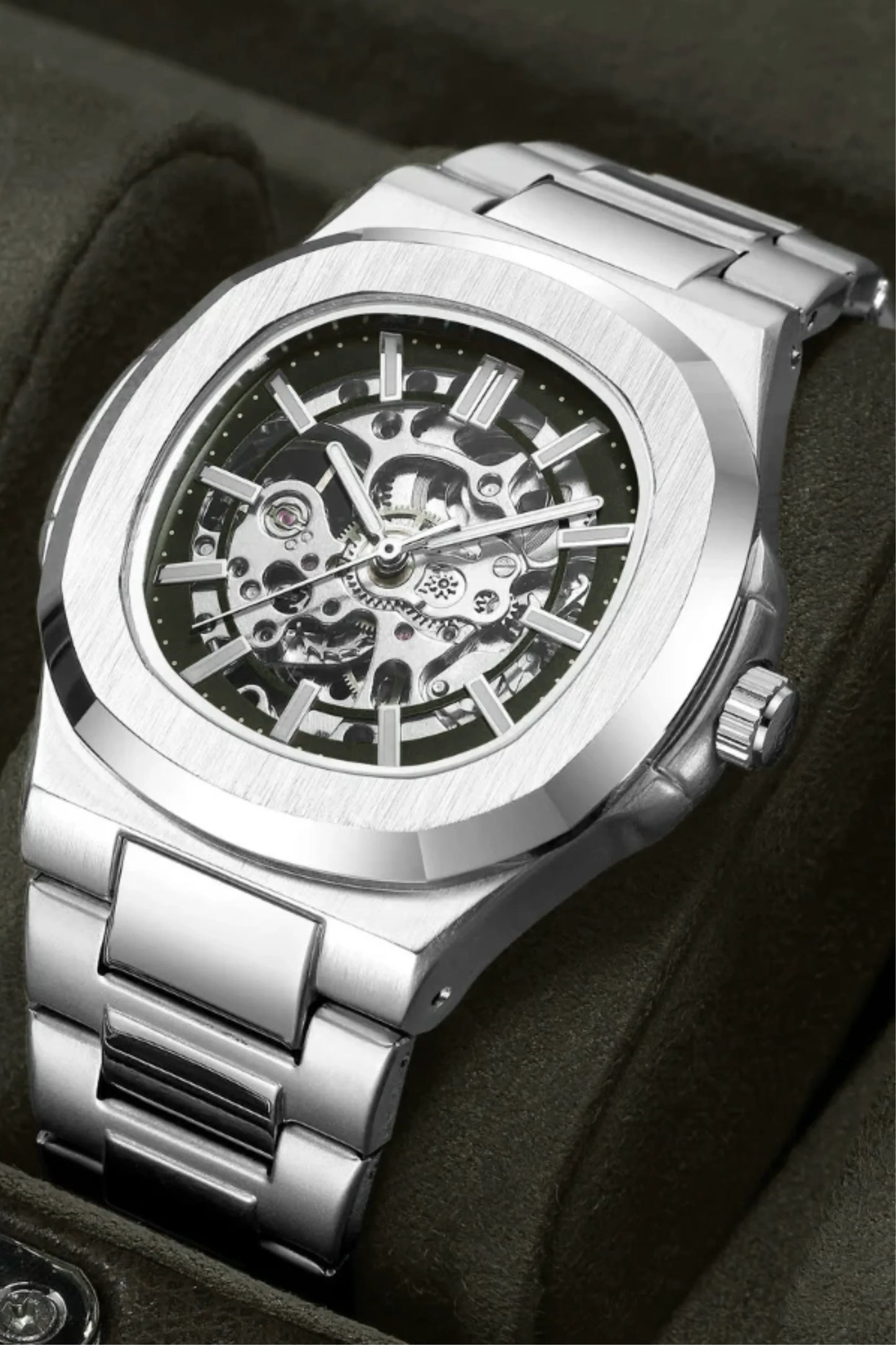 VALORE Skeleton Automatic Steel Black
