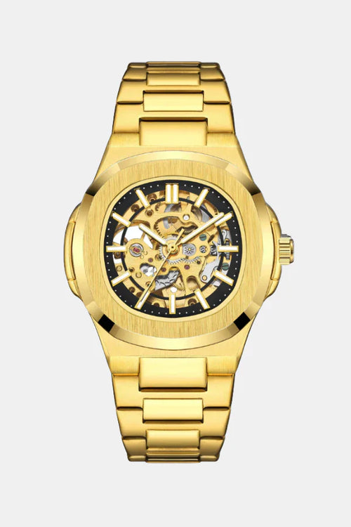 VL. Skeleton Automatic Steel Gold Black
