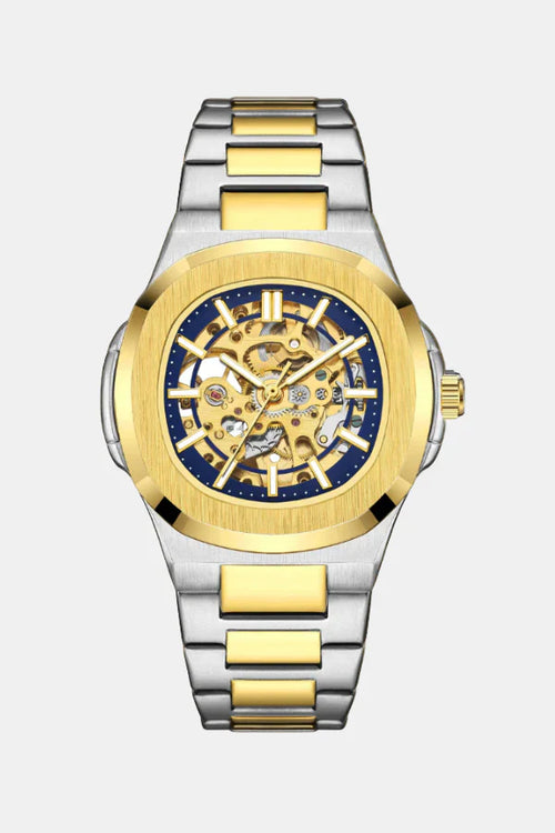 VL. Skeleton Automatic Steel Gold Blue